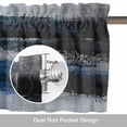 thumbnail image 6 of Abstract Oil Painting Valance Curtain Blue Grey Watercolor Modern Art Window Valances Rod Pocket Short Curtains Window Treatments for Kitchen Bedroom Bathroom Laundry 42" x 18", 6 of 9