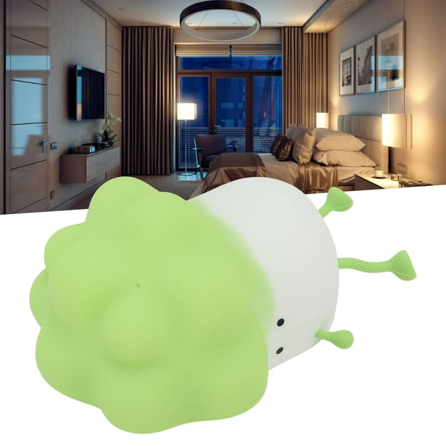 Night Light, Cartoon Cabbage, Decompression Silicone Night Lamp, Also As A Cell Phone Holder, 30 Minutes Timing Function, 1200 MAh Battery, USB Rechargeable, Kawaii Decoration For