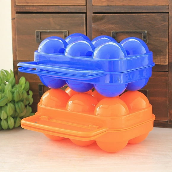 fsxdhpcsgfc Portable 6 Eggs Container Holder Folding Egg Storage Handle Condiment Container Glass Organizer Containers Storage Containers