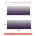 thumbnail image 6 of Grey Purple, Yoga Towel for Hot Yoga Non Slip, Gradient Ombre Modern Abstract Color Art Yoga Mat Towel Absorbent Yoga Sweat Towels Microfiber Hot Yoga Blanket for Bikram Pilates 26"x70", 6 of 7