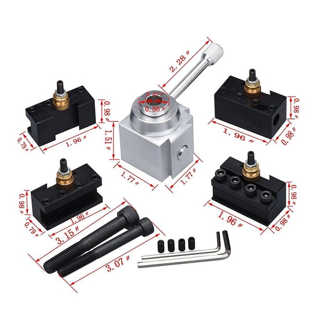 Changement Outil Post Kit, Outil de Tour en Alliage d'Aluminium Mini Tour Outil Porte-Kit pour Table