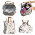 thumbnail image 2 of Cartoon Dachshund Drawstring Lunch Bag Women - Drawstring Lunch Bag Insulated for Work Office - Stain-Resistant Large Lunchbags for Women with Multi-Pockets, 2 of 6