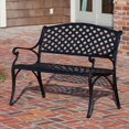 thumbnail image 2 of Patioflare Cast Aluminum Patio Bench, 2 of 5