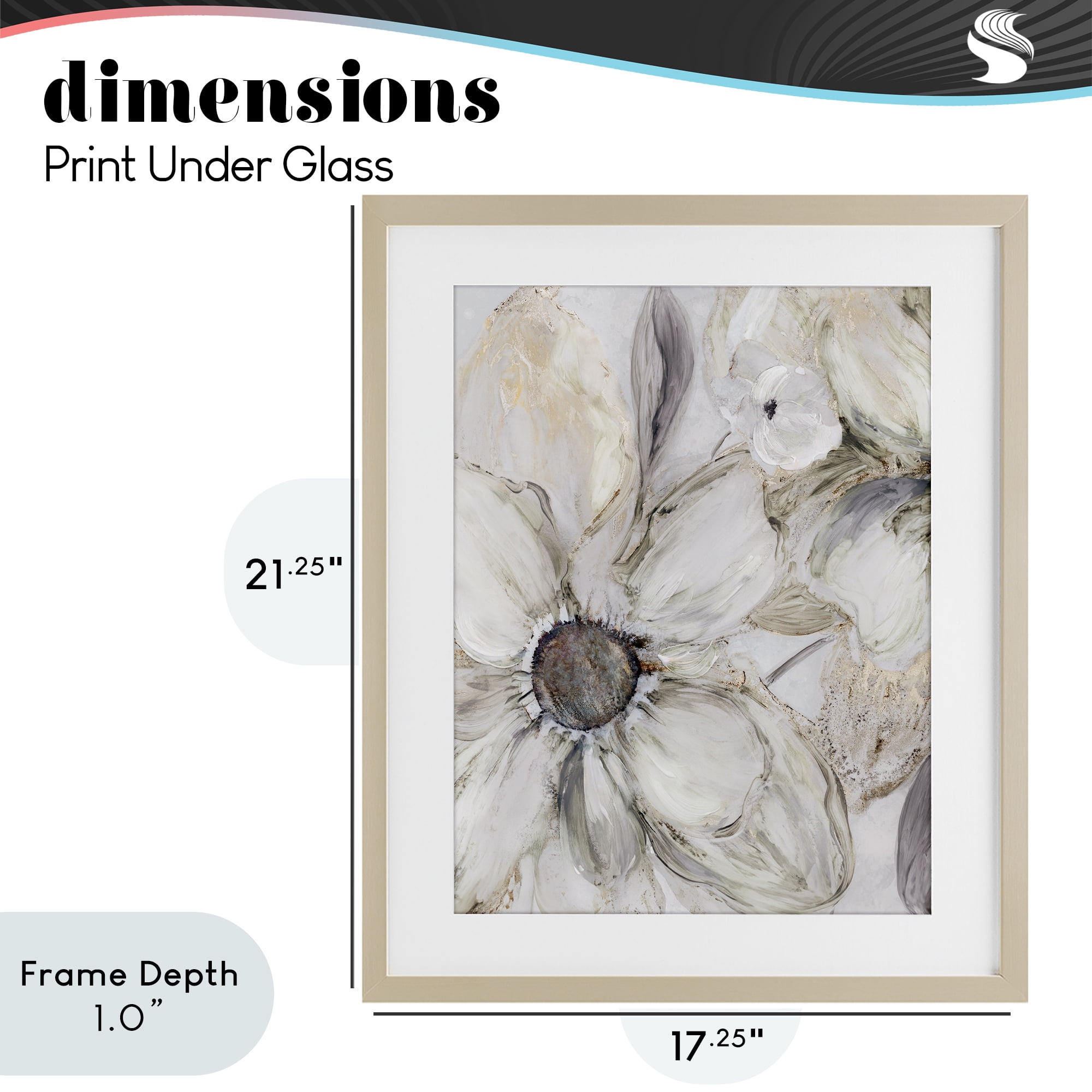 Stupell Industries Neutral Sandstone Blooms Birch Framed Print Under Glass, design by Carol Robinson