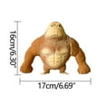 thumbnail image 2 of Qianying - Gorila de goma elástico relleno de arena y pegamento, muñeco de descompresión suave de látex, mono de juguete, muy elástico y estirable, juguete de descompresión para adultos y niños, 2 of 2