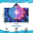 thumbnail image 2 of Colorful Tie Dye Burst Flower Pattern Hooded Bath Towel，50"x30" for Ages 3 To 12 Kids, Quick Dry Lightweight Soft Microfiber Hood Beach Towel Cover Up for Kids, 2 of 7