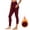 Wine, variant on cocolona Womens Fleece Lined Leggings Fall Winter Soft Warm Yoga Leggings Fitness Sports Running Yoga Pants with Pockets