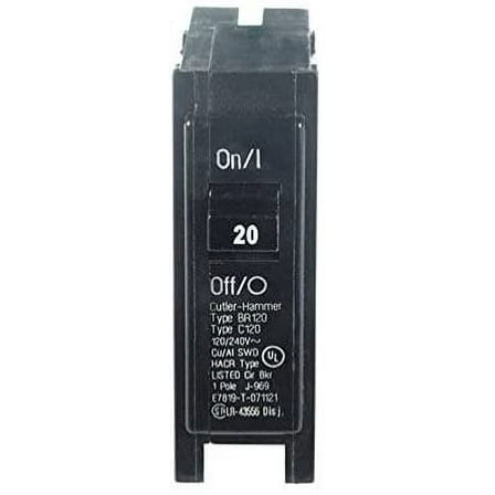Eaton BR120 20 Amp Single Pole Circuit Breaker