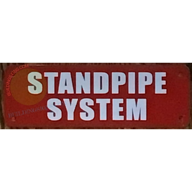STANDPIPE SYSTEM SIGN (2X6,RED BACKGROUND,ALUMINUM) -ref16822 - Walmart.com