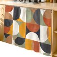 thumbnail image 2 of Orange Modern Geometric Cabinet Curtain 35"Wx35"L,Dustproof Under Sink Skirt with Self Adhesive Tape,Abstract Watercolor Semicircle Cabinet Curtain Cover for Kitchen Sink,Bathroom Vanity,Laundry Room, 2 of 9