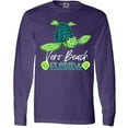 thumbnail image 3 of Inktastic Vero Beach, Florida Happy Sea Turtle Long Sleeve T-Shirt, 3 of 5