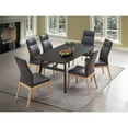 thumbnail image 6 of Pemberly Row Leather Upholstered Side Chairs in Black and Walnut (Set of 2), 6 of 7