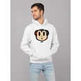 thumbnail image 2 of Plaid Monkey Surprise - Retro Animal Emoji Design Men's Hoodie, 2 of 4