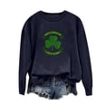 thumbnail image 4 of Charella Sweatshirts for Women St Patricks Day Decorations Long Sleeve Crewneck Tops 2024 Trendy T-shirt,Navy,XS, 4 of 5
