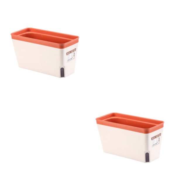 Inteprter ABS Mantiene las plantas sin esfuerzo Maceta de autorriego - No se necesita riego frecuente Fácil control Naranja Naranja 2Conjunto