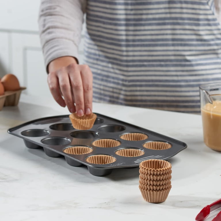 GUSTO Mini Kraft Cupcake Liners, 500-Pack photo 3