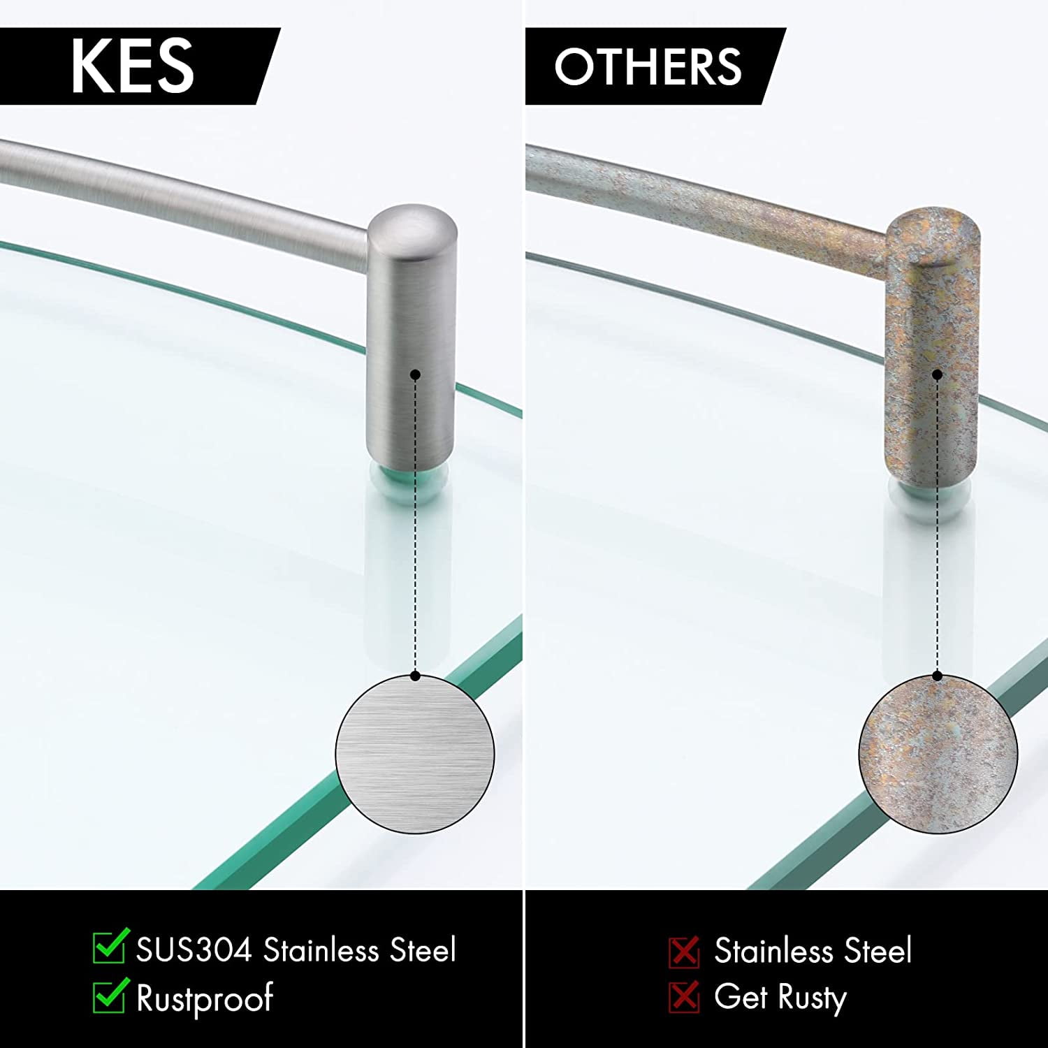 YIGII Stainless Steel Shower Shelf KH004C - Tools for Kitchen