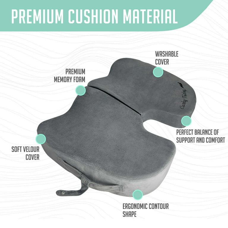 Car Memory Foam Seat Cushion Cover,Butt,Tailbone,Coccyx,Sciatica Pain  Relief