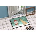 thumbnail image 2 of Cropped Fawn Great Dane Snowman Christmas Door Mat, 2 of 4