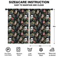 thumbnail image 2 of 2 Panels Space Sci-Fi Print Pattern Nursery Curtains Boys Girls Kids Black and White Floral Modern Window Drapes for Living Bedroom Playroom Room Decor Rod Pocket 52x84 Inch, 2 of 5