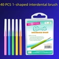 thumbnail image 2 of Cepillo interdental recto, cepillo interdental, cepillo de dientes de ortodoncia, acero inoxidable, 40 uds./caja, 2 of 5