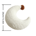 thumbnail image 3 of Rirozkan Throw Pillow, 13.4 Inch Moon Shaped Plush Yarn Cushion, Teddy Fleece Soft Decorative for Sofa, Couch, Bed, Living Room, 3 of 7
