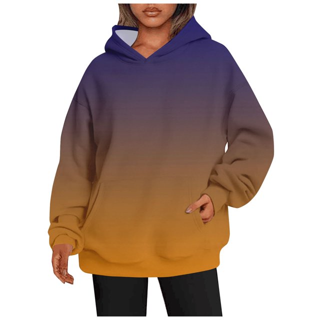 Gibobby Sudadera mujer, Womens Oversized Hoodies Fleece Sweatshirts Long Sleeve Sweaters Pullover Fall Clothes with Pocket(Amarillo,M)