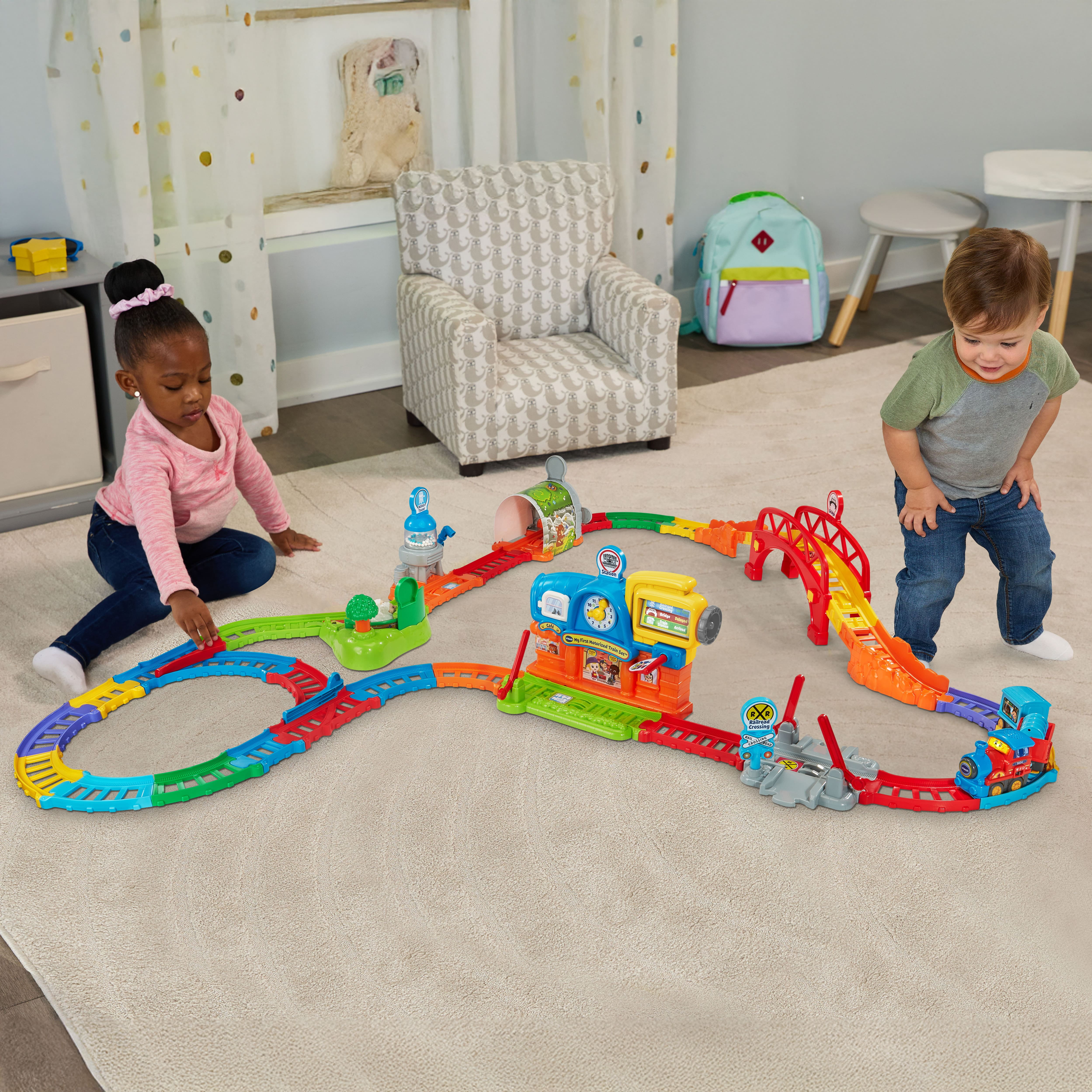 VTech® My First Motorized Train Set with SmartPoint Train - English Version, 1.5+ Yrs