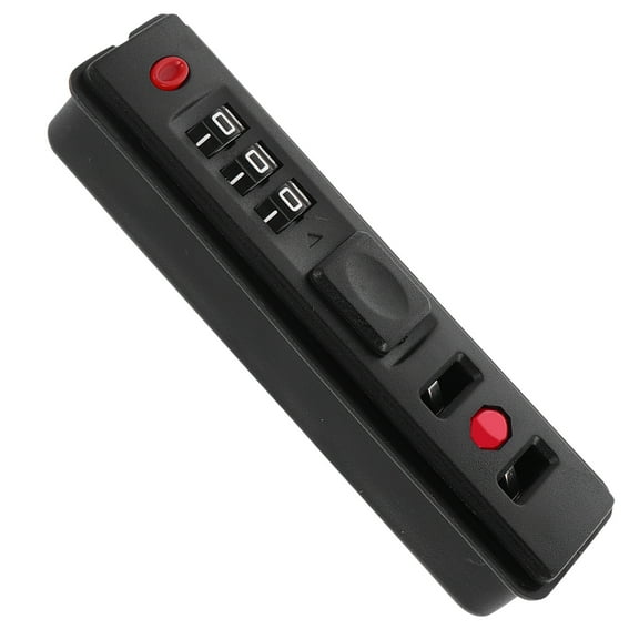 Raindrops Luggage Lock Combination Padlock, Black Plastic, Stylish Design, Easy Installation, Travel Essential