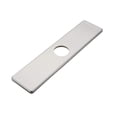 thumbnail image 1 of Homevacious - Grifo Para Fregadero De Cocina Y Baño, 10.0 In, Placa Base, Cubierta Para Agujero, Placa De Cubierta, Escudo Cuadrado, Níquel Cepillado, Acero Inoxidable 304, 1 of 5