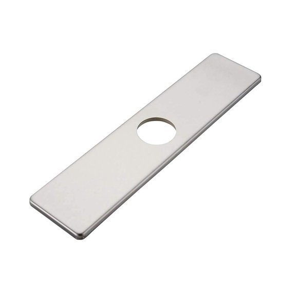 Homevacious - Grifo Para Fregadero De Cocina Y Baño, 10.0 In, Placa Base, Cubierta Para Agujero, Placa De Cubierta, Escudo Cuadrado, Níquel Cepillado, Acero Inoxidable 304