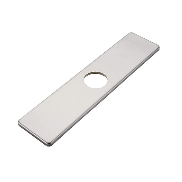 Homevacious - Grifo Para Fregadero De Cocina Y Baño, 10.0 In, Placa Base, Cubierta Para Agujero, Placa De Cubierta, Escudo Cuadrado, Níquel Cepillado, Acero Inoxidable 304