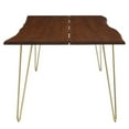 thumbnail image 3 of Modway Ardor 96" Live Edge Acacia Wood and Metal Dining Table in Gold/Walnut, 3 of 10