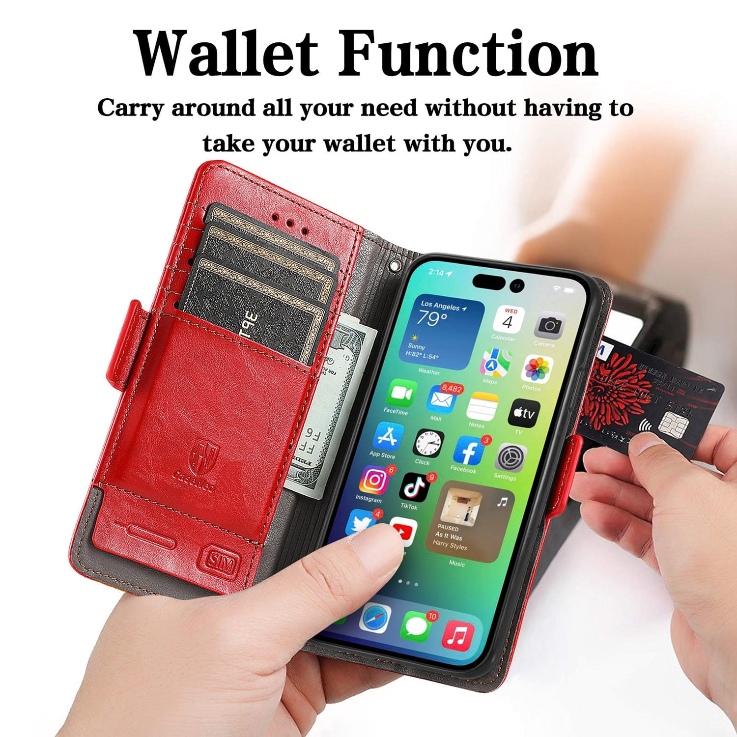 Leather Wallet Phone Case For Xiaomi Poco F6 Pro C55 C65 C50 F5 Pro M6 Pro Poco X5 Pro X4 M5 F4 F3 Quality Leather Phone Case With Card Holder Zipper