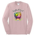 thumbnail image 2 of Wild Bobby, Colorful Softball Girl, Sports, Men Long Sleeve Shirt, Light Pink, Medium, 2 of 5