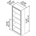 thumbnail image 3 of Saratoga Tall 5 Shelf Bookcase Set of 2 in Harvest Cherry - Engineered Wood, 3 of 5