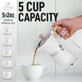 thumbnail image 3 of Zulay Kitchen Italian Style 5.5 Espresso Cup Moka Pot Classic Stovetop Espresso Maker White, 3 of 7
