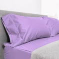 thumbnail image 2 of DNG Creations 5 Piece Zipper Sheet Set - Include (1 Elastic Fitted Sheet , 1 Base Sheet has Zipper, 1 Flat Sheet And 2 Pillowcase) 24 Inch Deep Pocket ( Solid Lilac - Queen ), 2 of 7