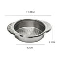 thumbnail image 3 of PENGXIANG Food Can Strainer Stainless Steel Multipurpose Can Colander Press Lid Oil Double Handles Drainer, 3 of 6
