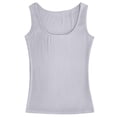thumbnail image 4 of Rhuody Tank Tops Women Ribbed Solid Color Sleeveless Top Lightweight Athletic Tankini Camisole Retro Clothing 3Xl Grey, 4 of 4