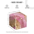 thumbnail image 2 of Leather Tissue Box Cover Square - Pink and Gold Glam Glitter Waterproof Tissue Box Holder Paper Case Organizer Dispenser for Modern Home Office Room Home Bathroom Decor, 2 of 7