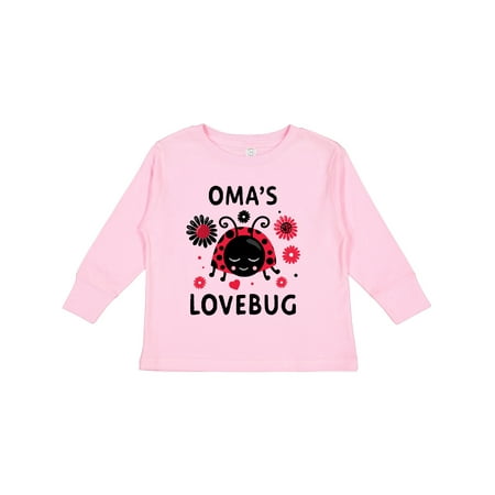 

Inktastic Valentine s Day Oma s Lovebug Gift Toddler Boy or Toddler Girl Long Sleeve T-Shirt