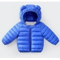 thumbnail image 7 of 2-7T Winter Hooded Down Coats for Kids Baby Boys Girls Solid Ultralight Puffer Padded Jacket with Hoods Bear Ear Toddler Snow Outerwear, 7 of 7