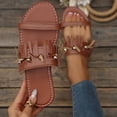 thumbnail image 2 of Summer Womens Plus Size Sandals Fashionable and Casual Style Outer Wear Strap Flat Beach Slippers, 2 of 9