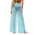 thumbnail image 6 of Levmjia Women's Bohemian Chiffon Beach Pants Lightweight Spotted Print Swimwear Cover Up Sun Protection Loose Fit Plus Size Beachwear Sarong Coverup Pant, 6 of 7