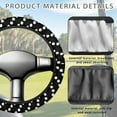 thumbnail image 4 of Jeiento Polka Dots Golf Cart Steering Wheel Cover Black 13 Inch Golf Cart Wheel Covers Sun Shade Cover Golf Cart Accessories Great Gifts for Golfer, 4 of 7