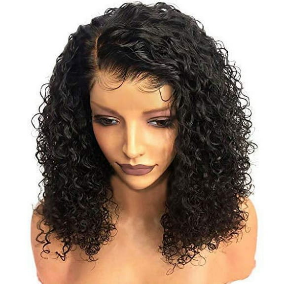 XmhyTop 14" / 35CM Popular Lovely Women Rose hair net Full Wig Bob Wave Black Natural Beautiful Looking Wigs, Comfortable, European Style