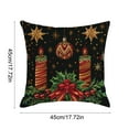 thumbnail image 3 of Hometravel Linen Christmas Pillow Cover, Imitation Embroidery Print Design, Decorative Sofa Cushion Case for Living Room, Seasonal Home Decor, 3 of 6