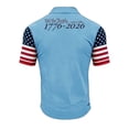 thumbnail image 3 of Men's USA 250th Anniversary Polo Shirt 1776-2026 Patriotic American Flag Sleeve Golf Shirt, 3 of 5