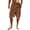 Coffee, variant on 1PCS Men's Linen Beach Shorts with Elastic Waist, Solid Color Simple Design, Comfortable Breathable Outdoor and Daily Casual Shorts for Summer White XXXL(XXXL)